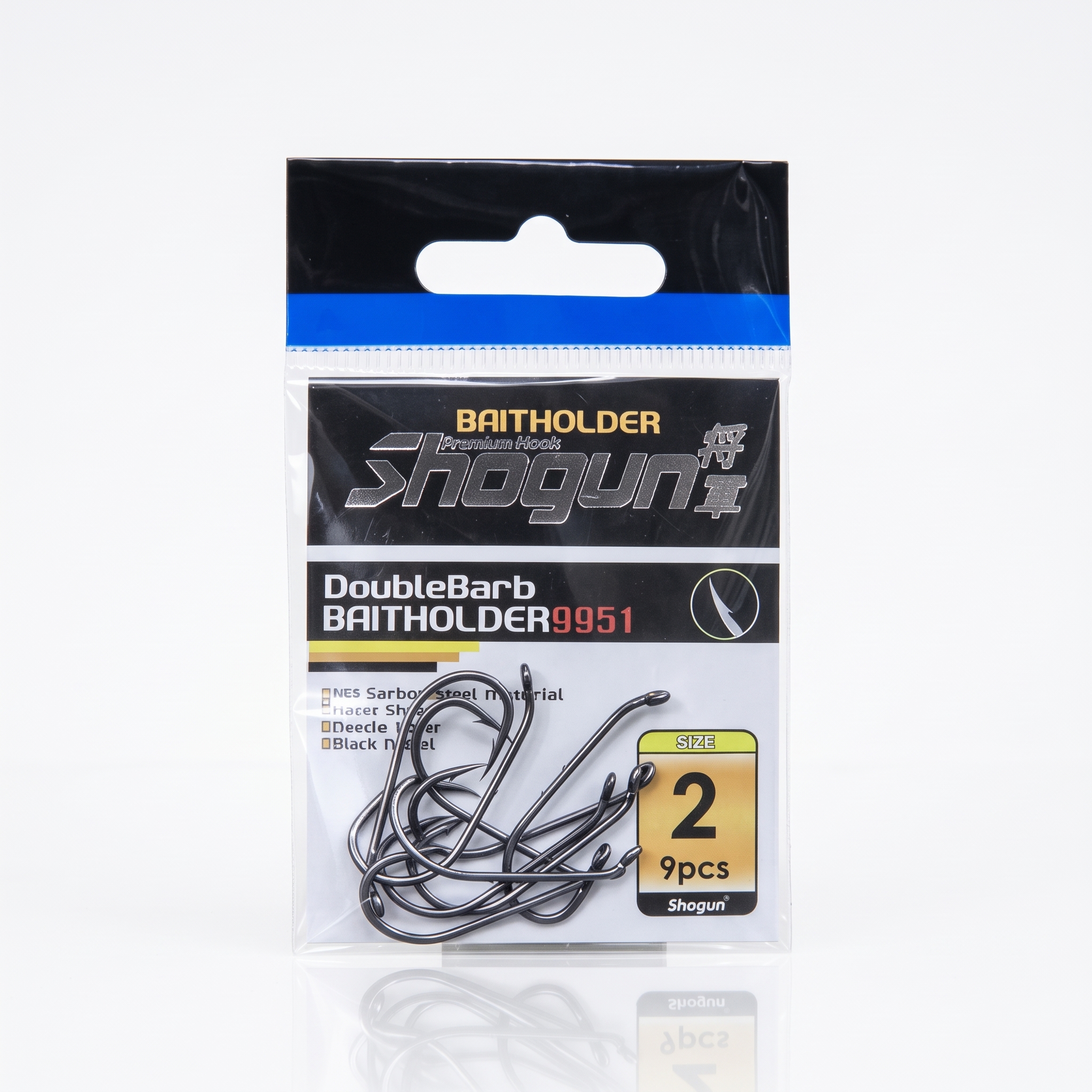 Shogun Baitholder 9951 No: 2 Çift Tırnaklı Olta İğnesi (9 Adet)